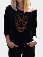 Wholesale Round Neck Printed Long Sleeve Top