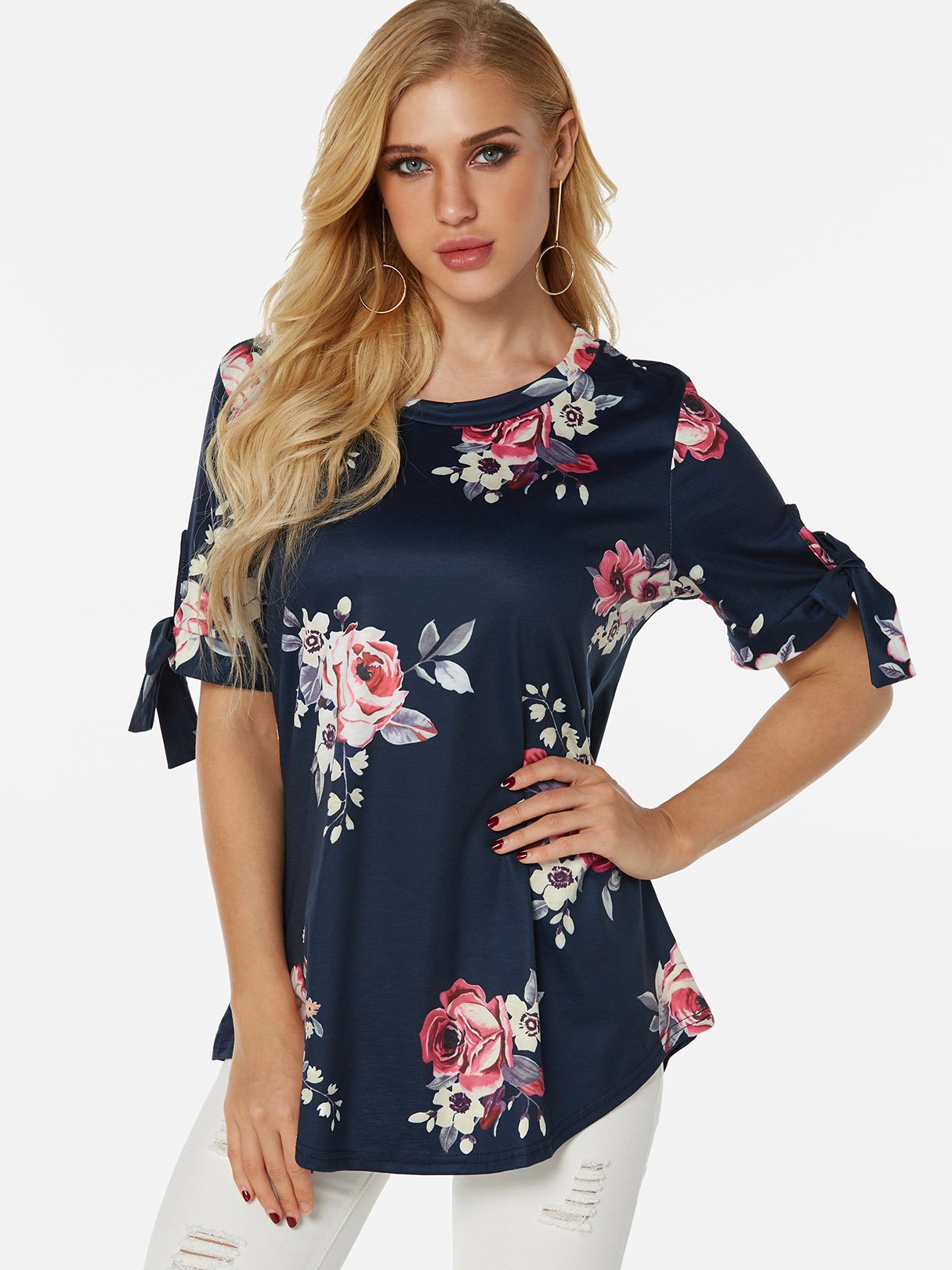 OEM Ladies Navy T-Shirts