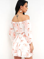 NEW FEELING Womens White Floral Dresses