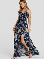 Custom Long White Halter Neck Dress