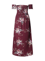 OEM Ladies Burgundy Floral Dresses