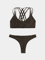 NEW FEELING Womens Army Green Bikinis