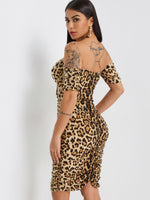 NEW FEELING Womens Leopard Sexy Dresses