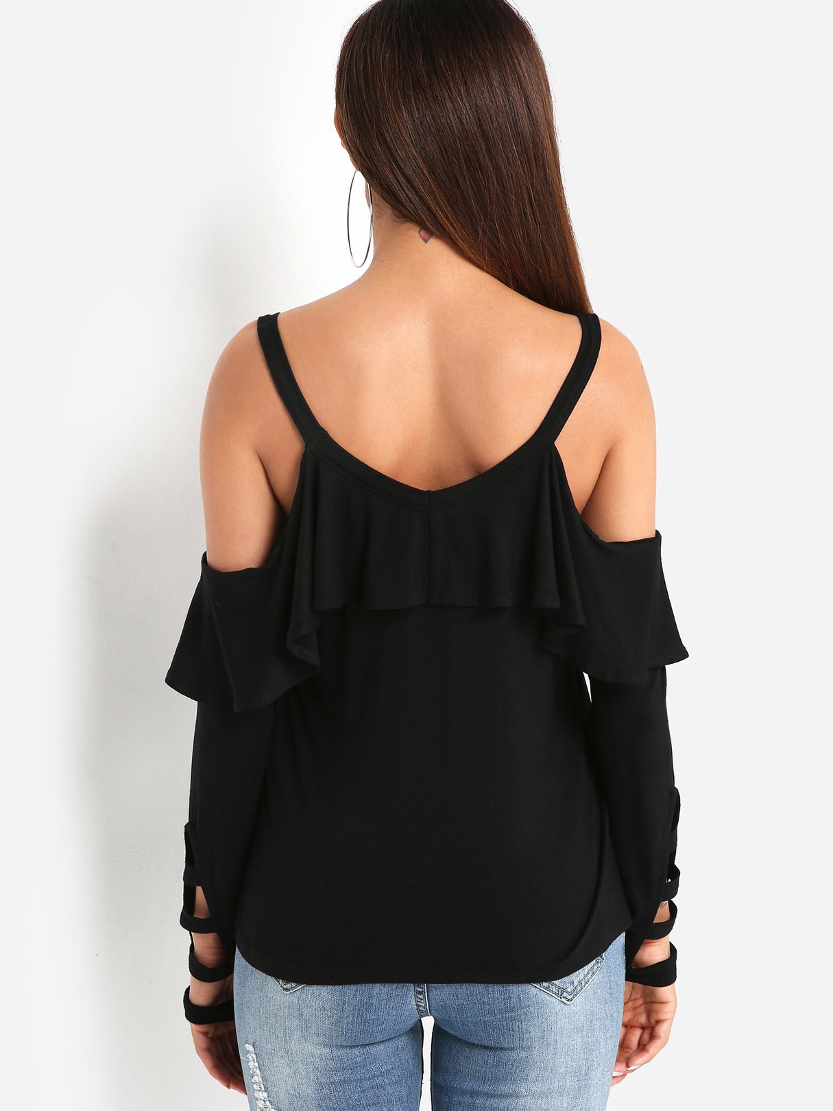 NEW FEELING Womens Black T-Shirts