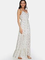 OEM Ladies White Floral Dresses