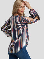 NEW FEELING Womens Striped Blouses