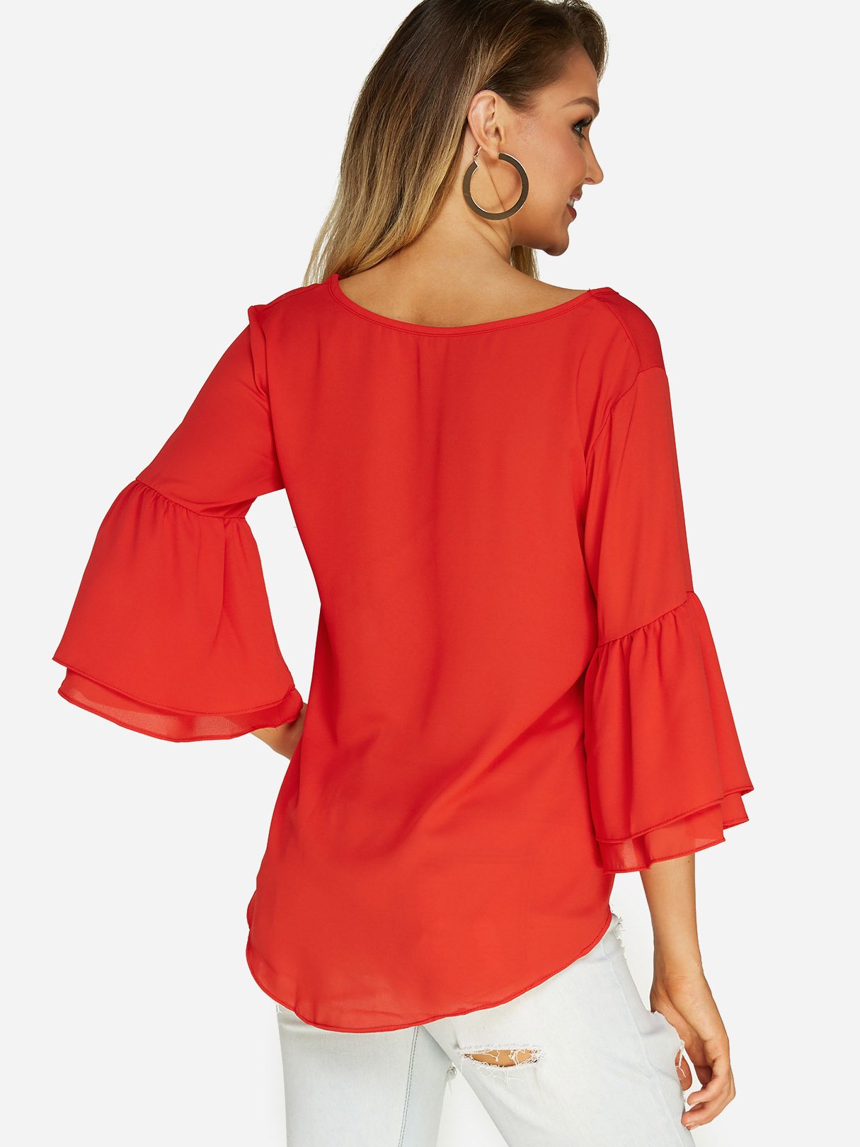 NEW FEELING Womens Red T-Shirts