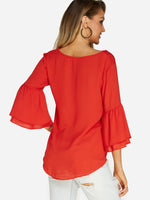 NEW FEELING Womens Red T-Shirts