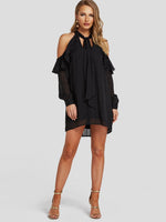 NEW FEELING Womens Black Mini Dresses