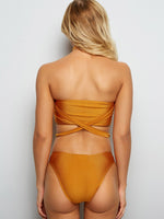 NEW FEELING Womens Yellow Bikinis