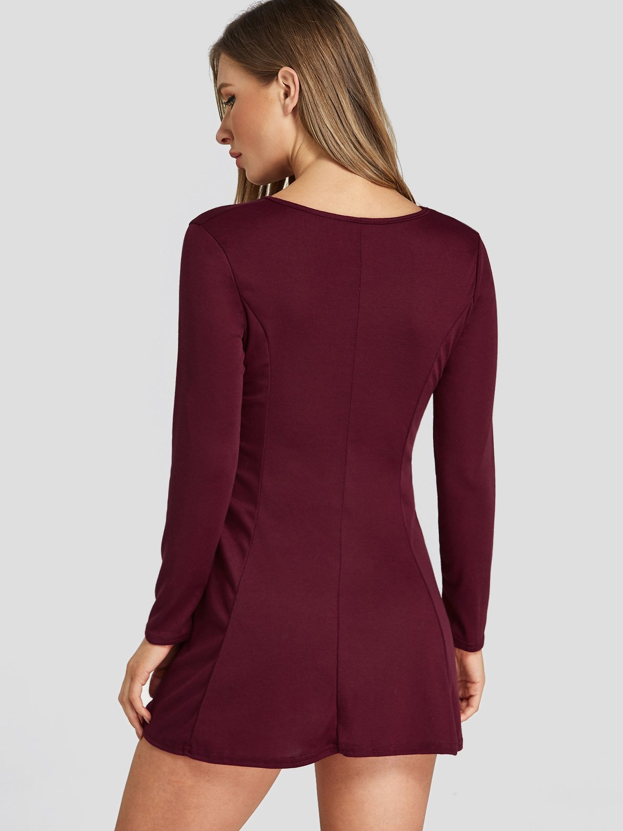 NEW FEELING Womens Burgundy Mini Dresses