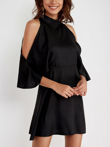 Wholesale Cut Out Black Mini Dress
