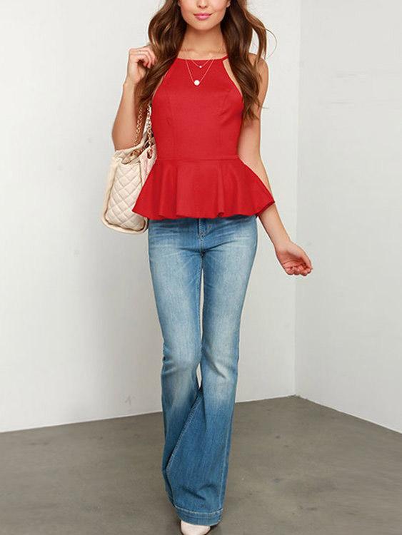 OEM Ladies Red Camis
