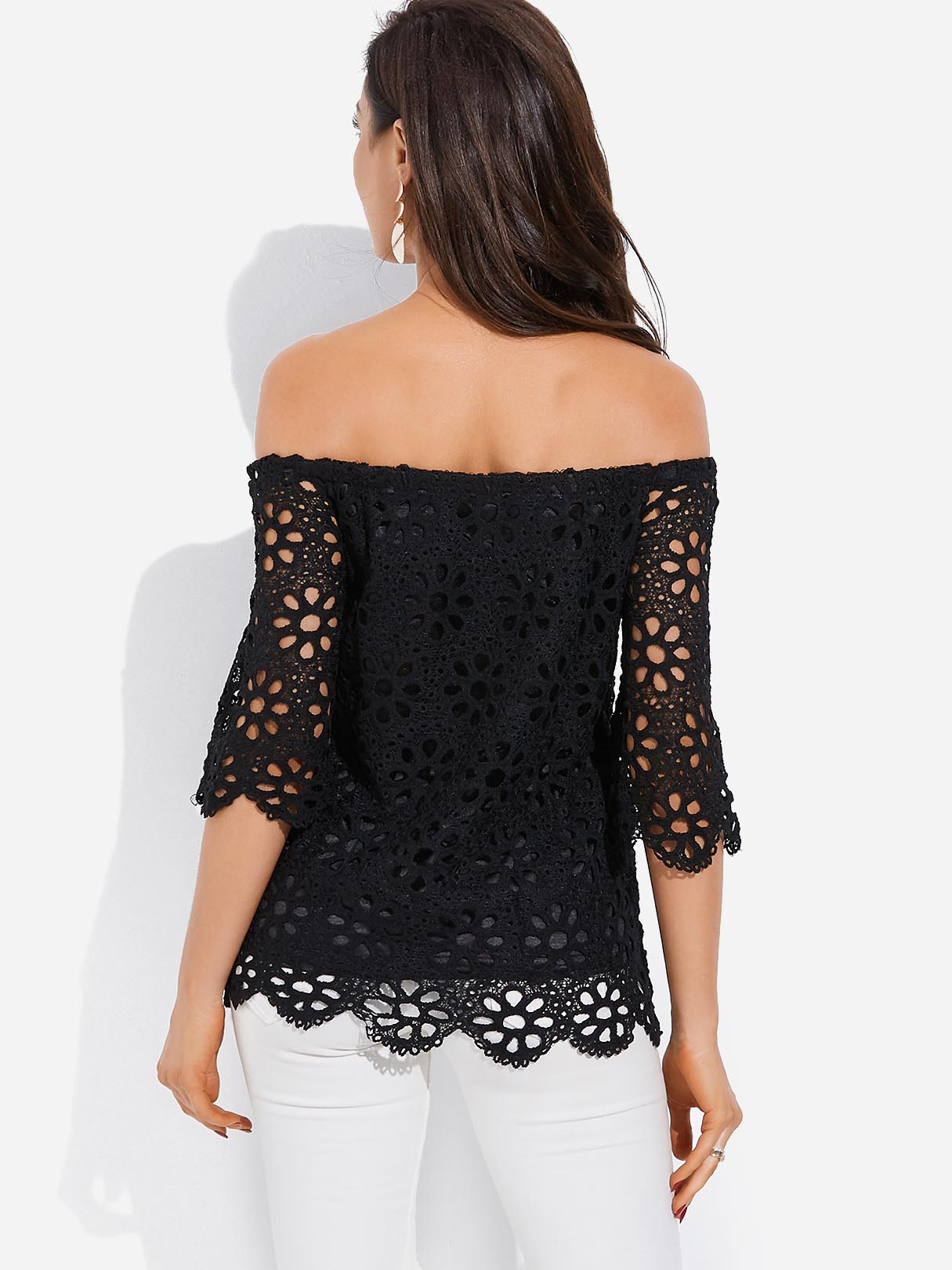 NEW FEELING Womens Black Blouses