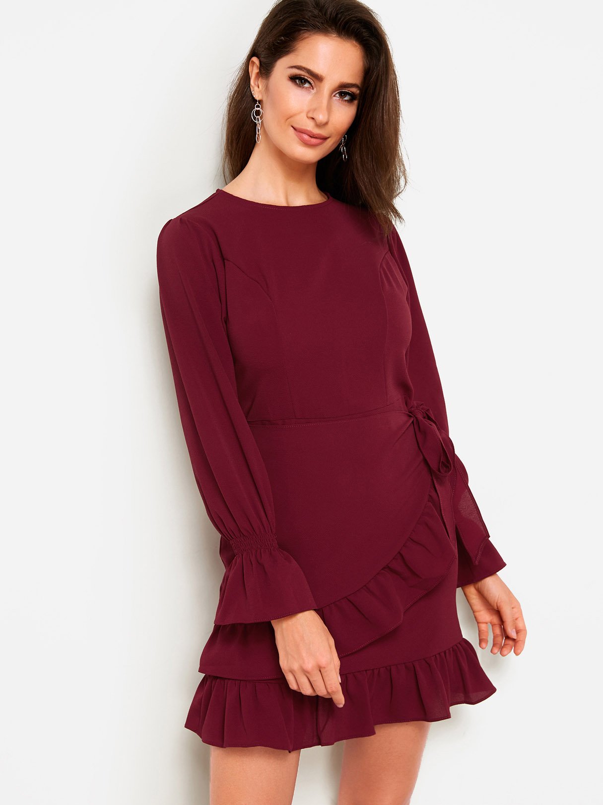 OEM ODM All Black Long Sleeve Dress