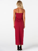 NEW FEELING Womens Burgundy Maxi Dresses