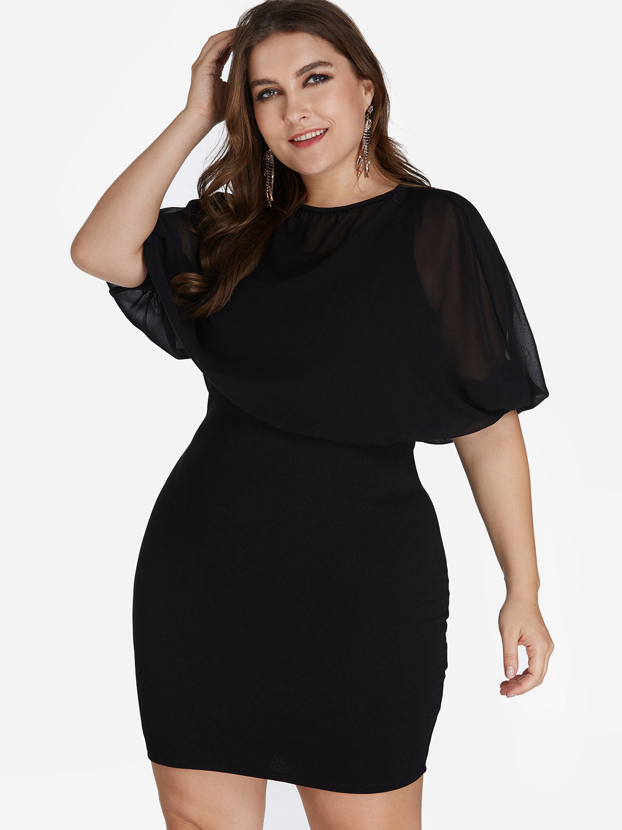 OEM Ladies Black Plus Size Dresses