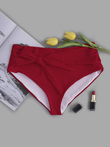 Wholesale Tie Front High Waist Bikini Bottom
