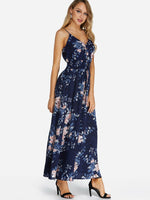 OEM Ladies Navy Floral Dresses