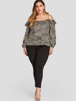 NEW FEELING Womens Black Plus Size Tops