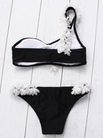 NEW FEELING Womens Black Bikinis