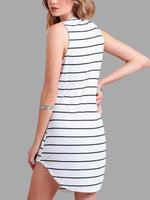 NEW FEELING Womens Striped Mini Dresses