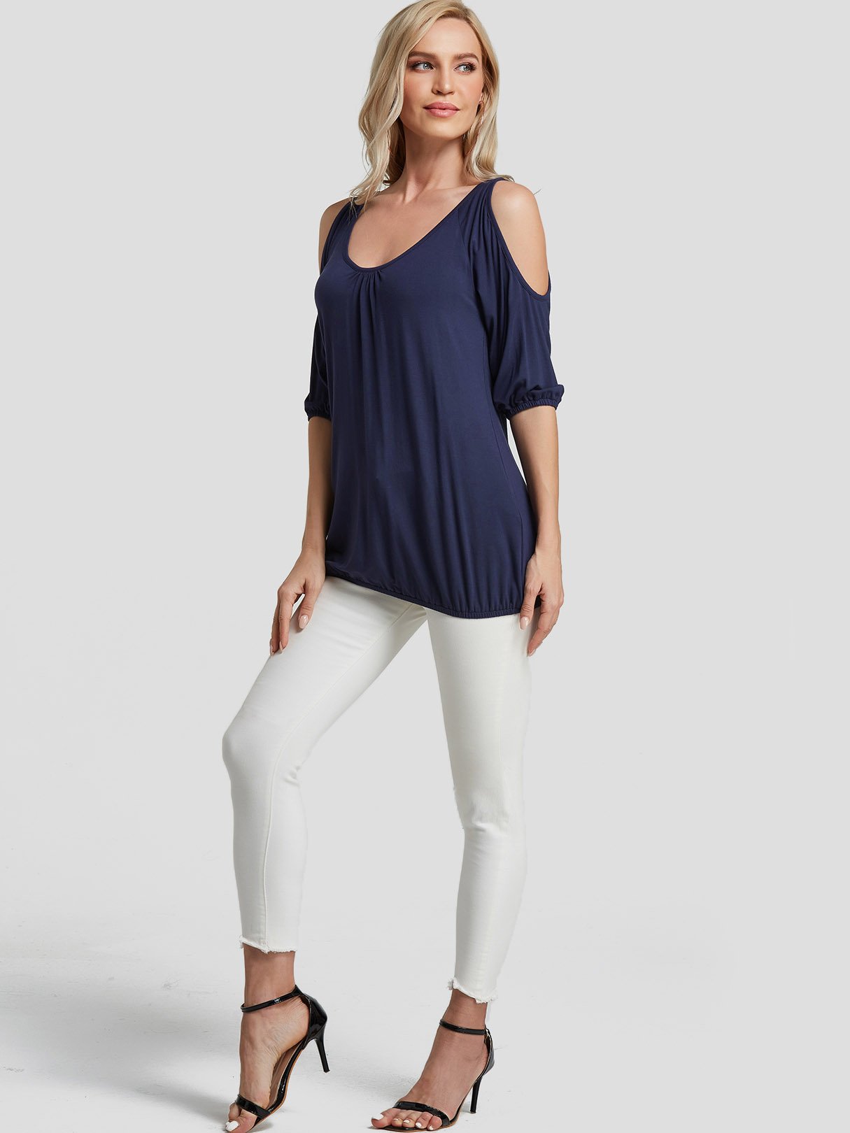 NEW FEELING Womens Navy T-Shirts