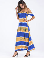 OEM Ladies Blue Maxi Dresses
