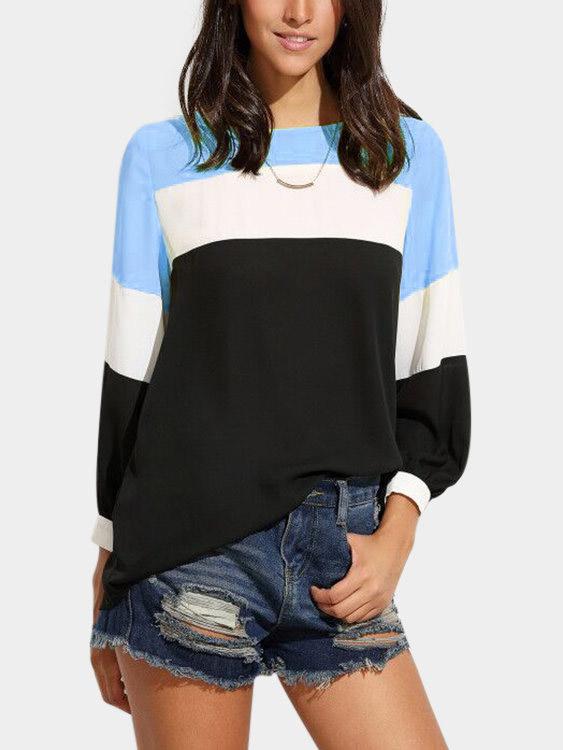 Wholesale Round Neck Fantasy Colour Long Sleeve Top