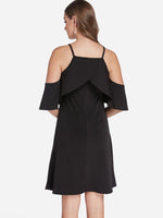 NEW FEELING Womens Black Casual Dresses