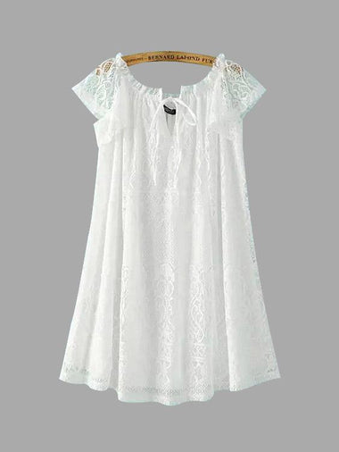 Wholesale White Off The Shoulder Lace Mini Dress