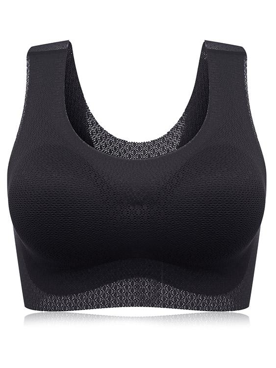 NEW FEELING Womens Black Plus Size Intimates