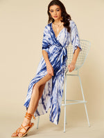 NEW FEELING Womens Blue V-Neck Dresses