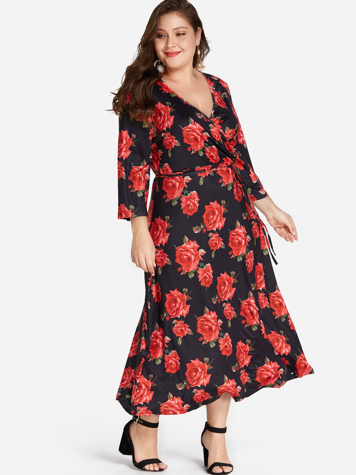 ODM Ladies 3/4 Sleeve Plus Size Dress