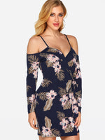 OEM Ladies Navy Floral Dresses
