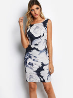OEM Ladies Black Floral Dresses