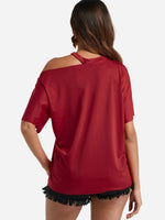NEW FEELING Womens Red T-Shirts