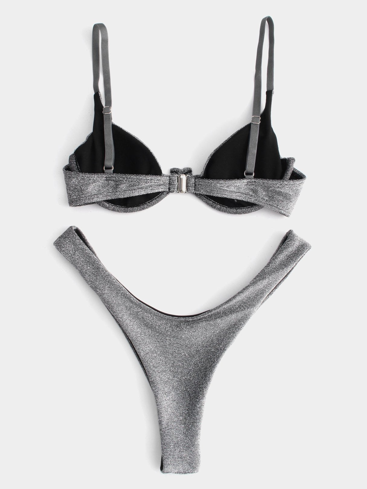 NEW FEELING Womens Silver Bikinis