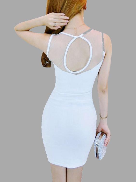 NEW FEELING Womens White Bodycon Dresses