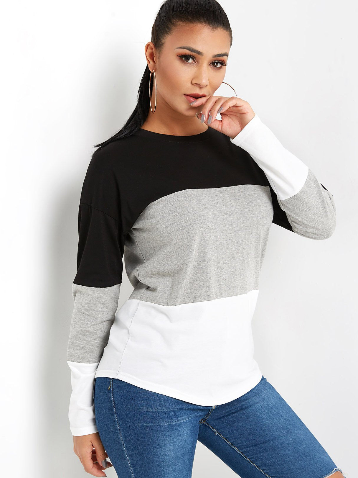 Wholesale Round Neck Long Sleeve T-Shirt