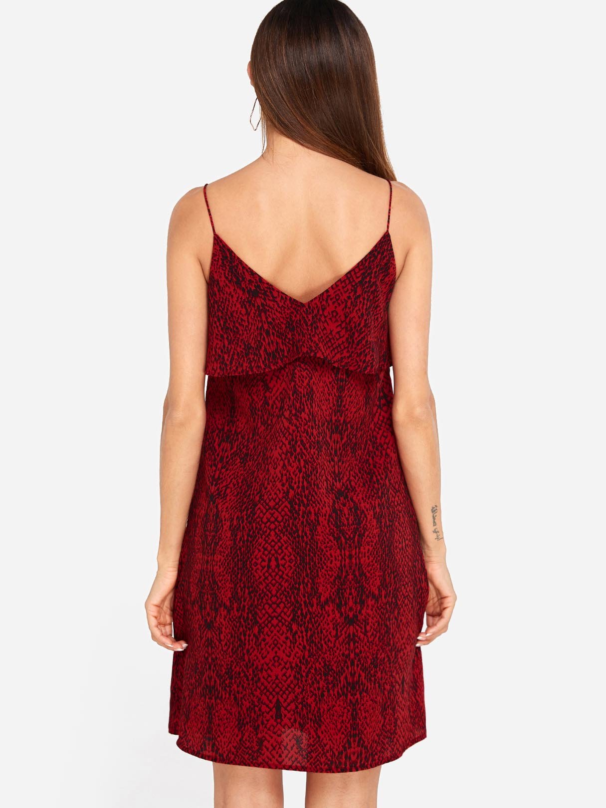 NEW FEELING Womens Red Casual Dresses