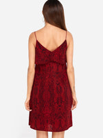 NEW FEELING Womens Red Casual Dresses