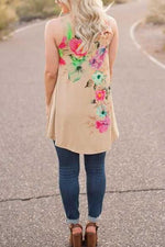 OEM Ladies Khaki Floral Dresses