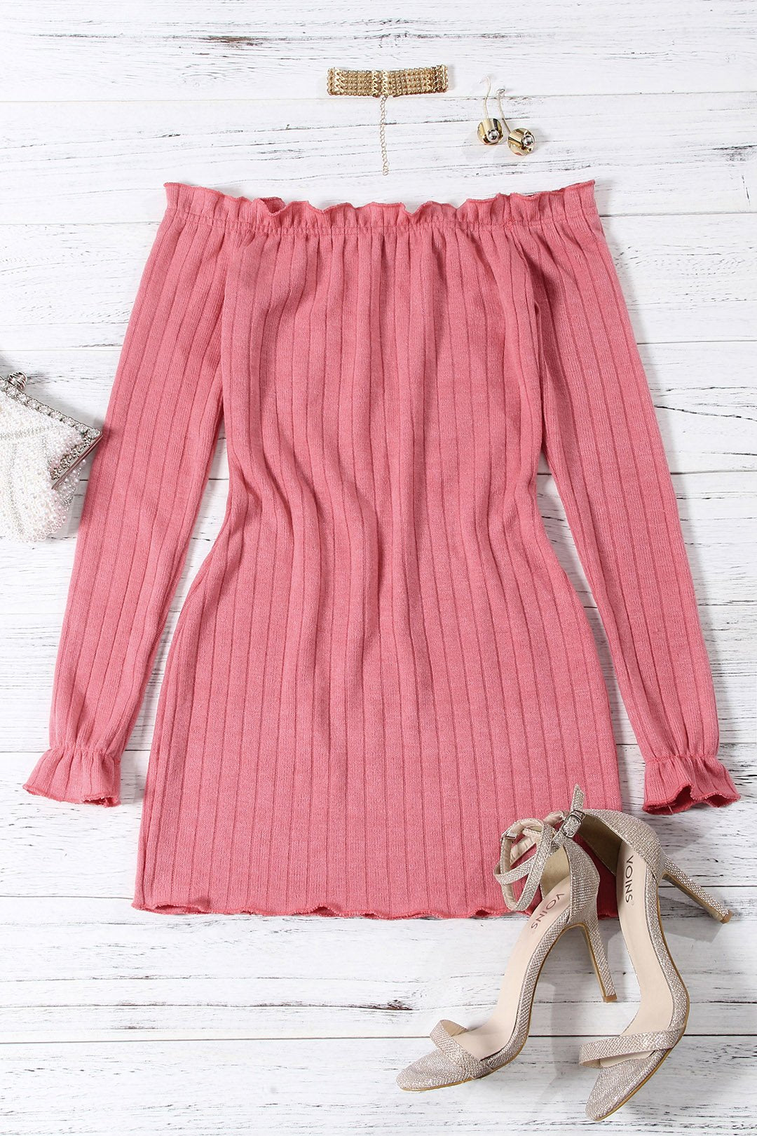 OEM Ladies Pink Mini Dresses