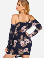 NEW FEELING Womens Navy Floral Dresses