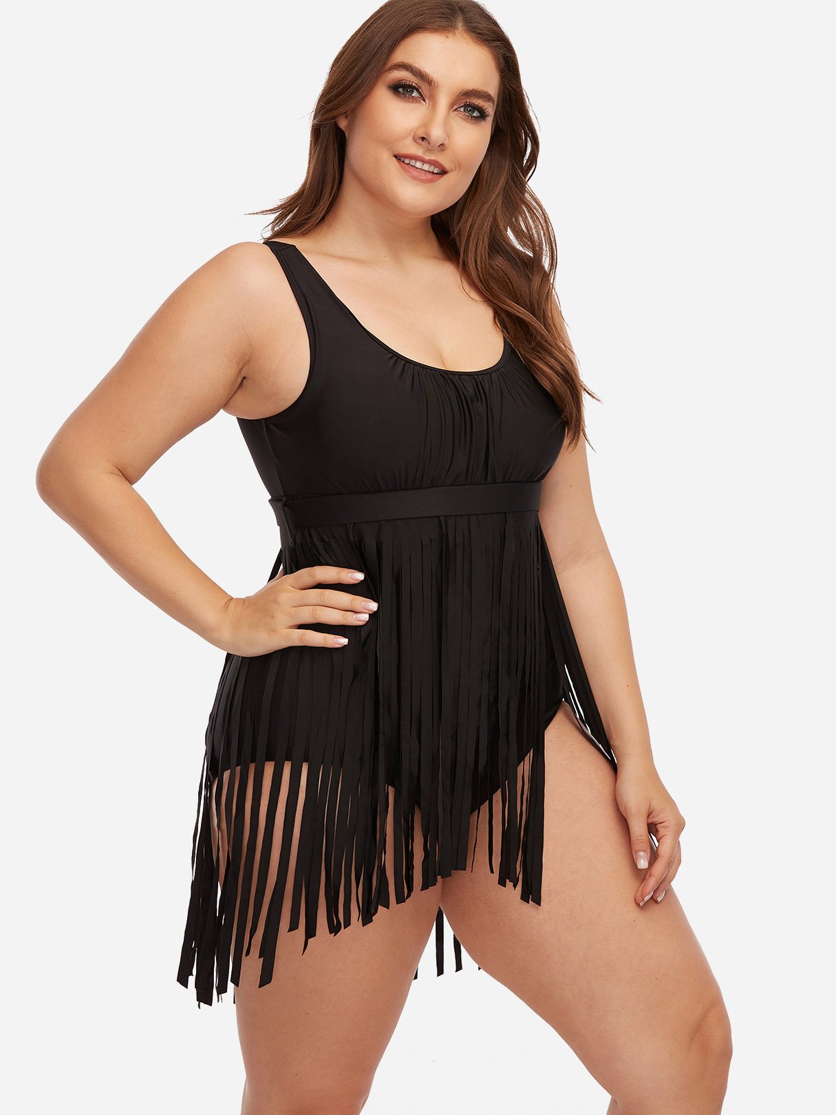 OEM Ladies Black Plus Size Swimwear