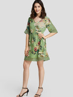 NEW FEELING Womens Green Mini Dresses