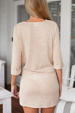 NEW FEELING Womens Beige Mini Dresses