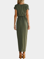 NEW FEELING Womens Army Green Maxi Dresses