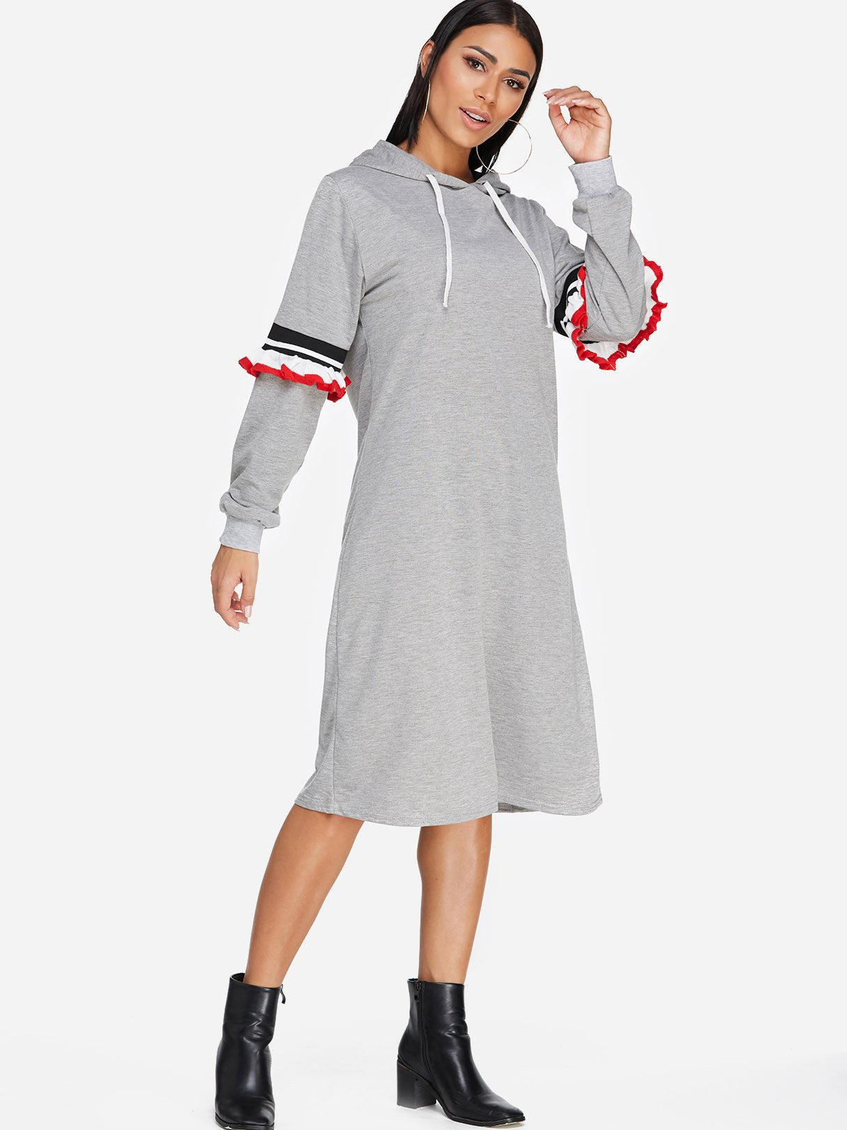 OEM ODM Womens Long Sleeve Midi Dress